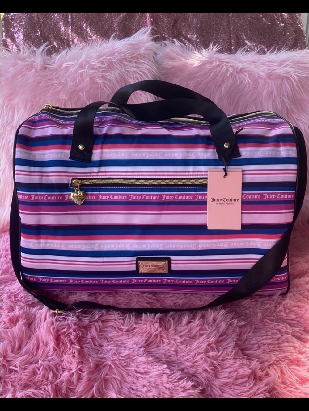 Juicy Couture Stripe Weekender Bag